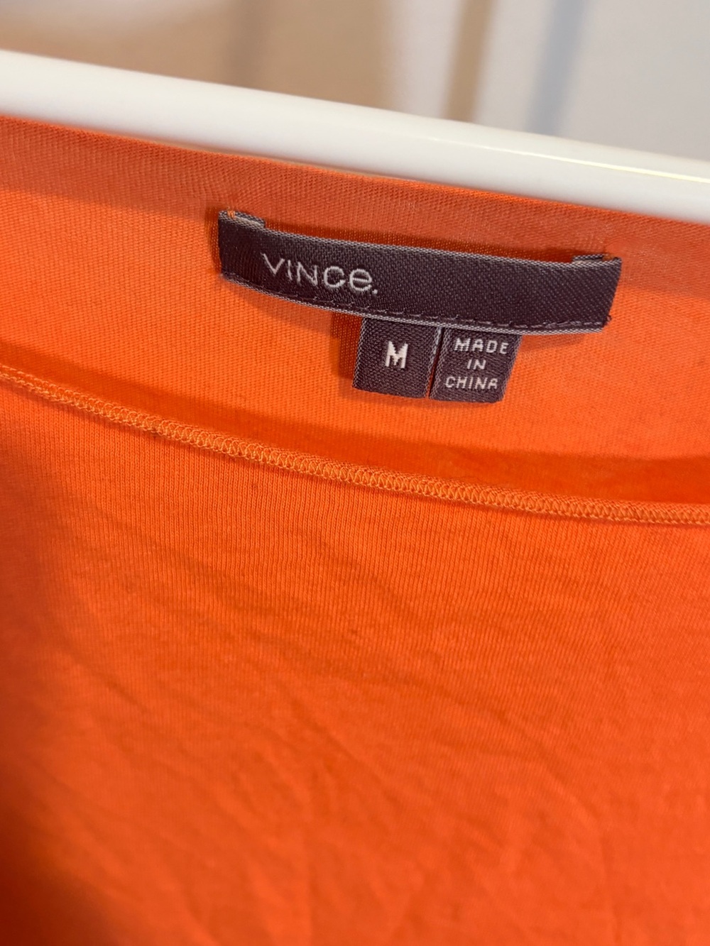 Vince Orange Crewneck T‑Shirt